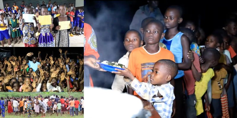 Children each receiving a meal