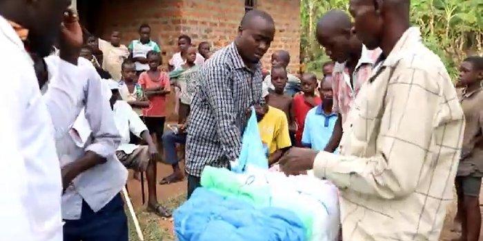 Distributing mosquito nets